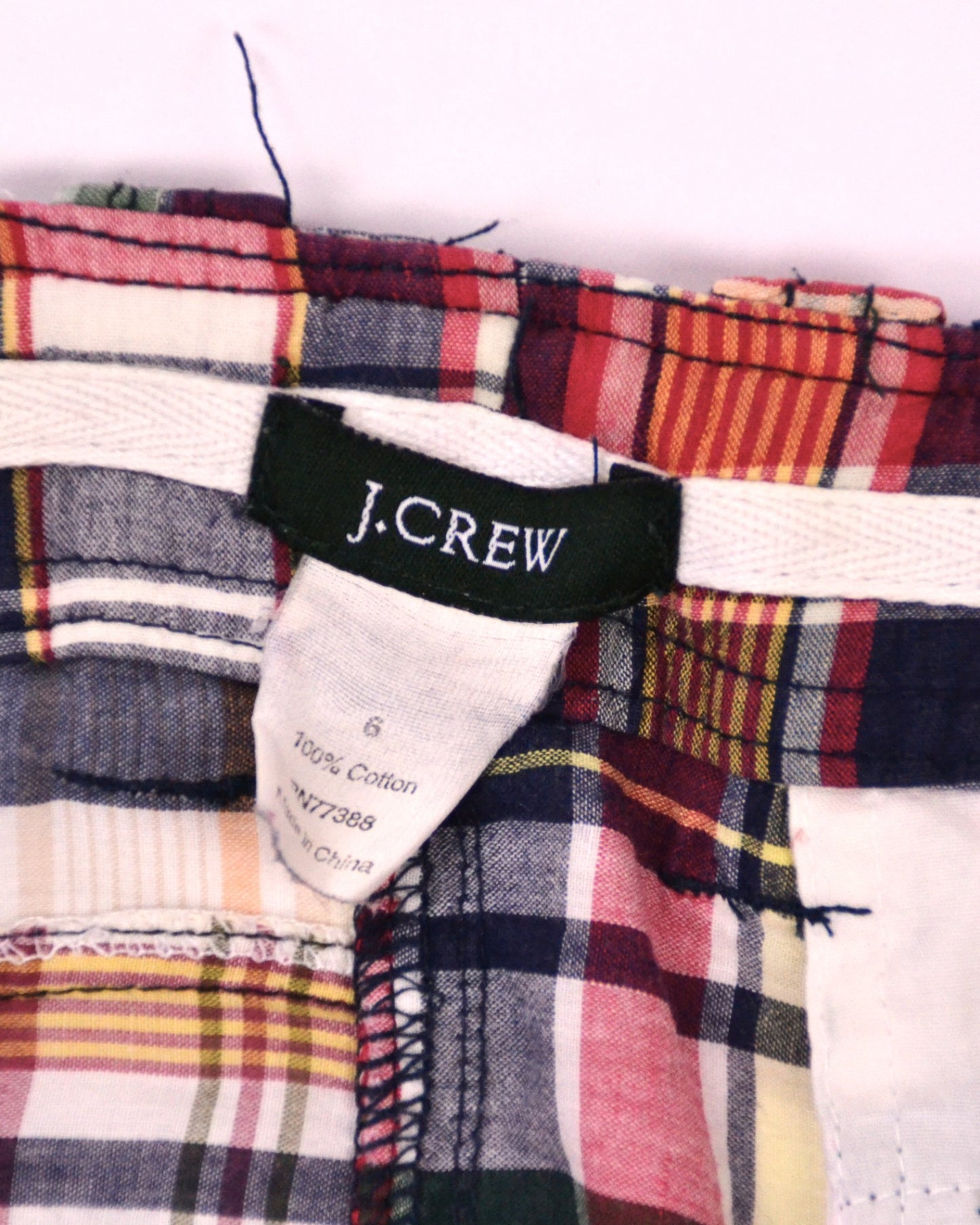 J.Crew Skirt 6 Multicolor (predominantly red, yellow, white, gray, and green)
