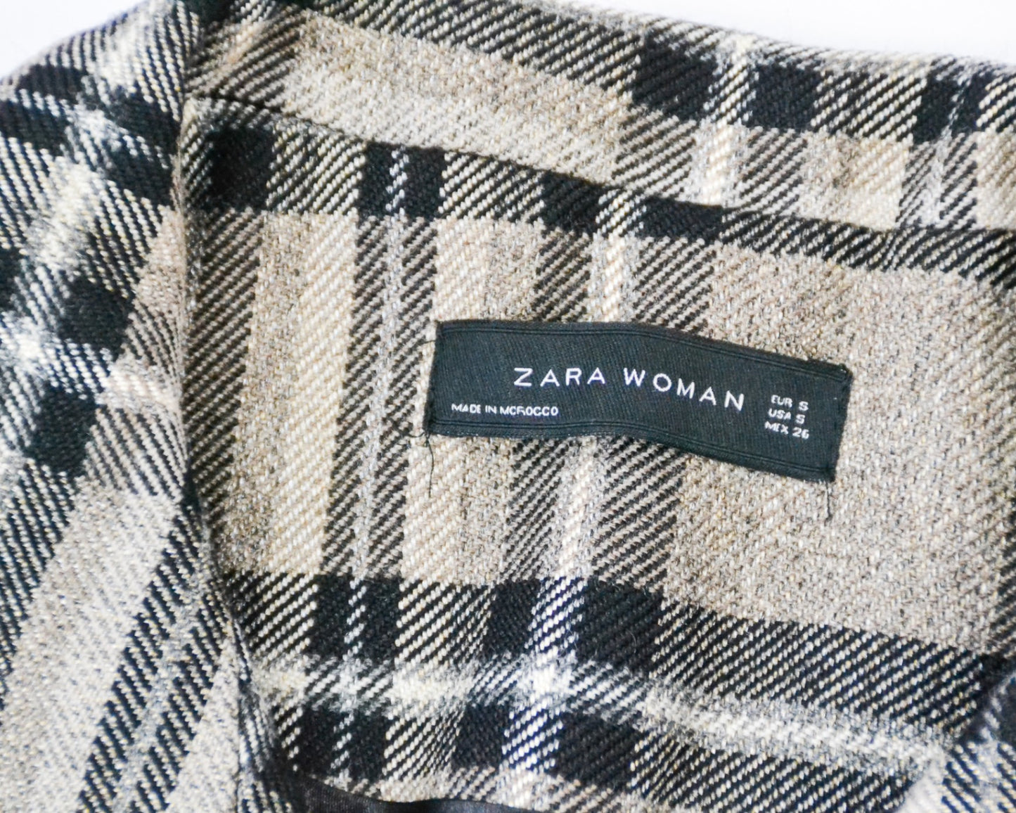 Zara Woman Blazer S - Small Beige, Black, White