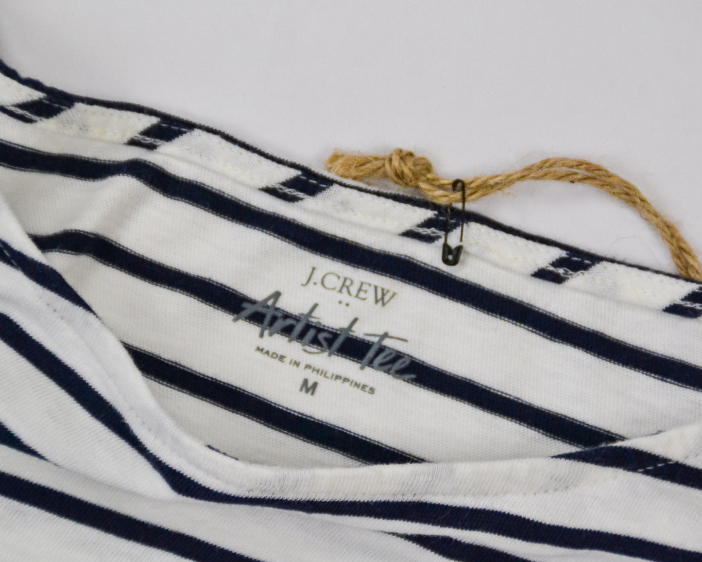 J. Crew Long Sleeve Top M - Medium White with black stripes