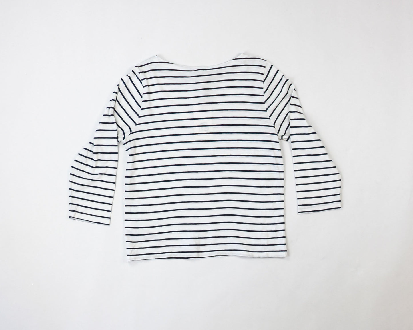J. Crew Long Sleeve Top White with navy blue stripes