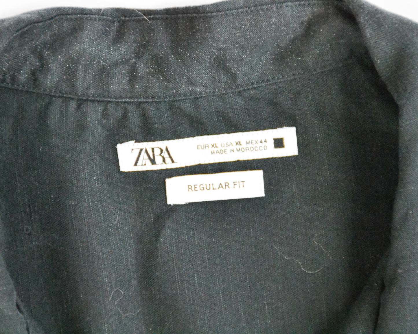 Zara - Short Sleeve Shirt - Black - size: XL