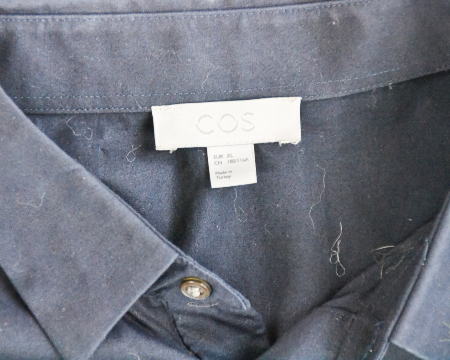 COS Short Sleeve Shirt XL Dark Gray