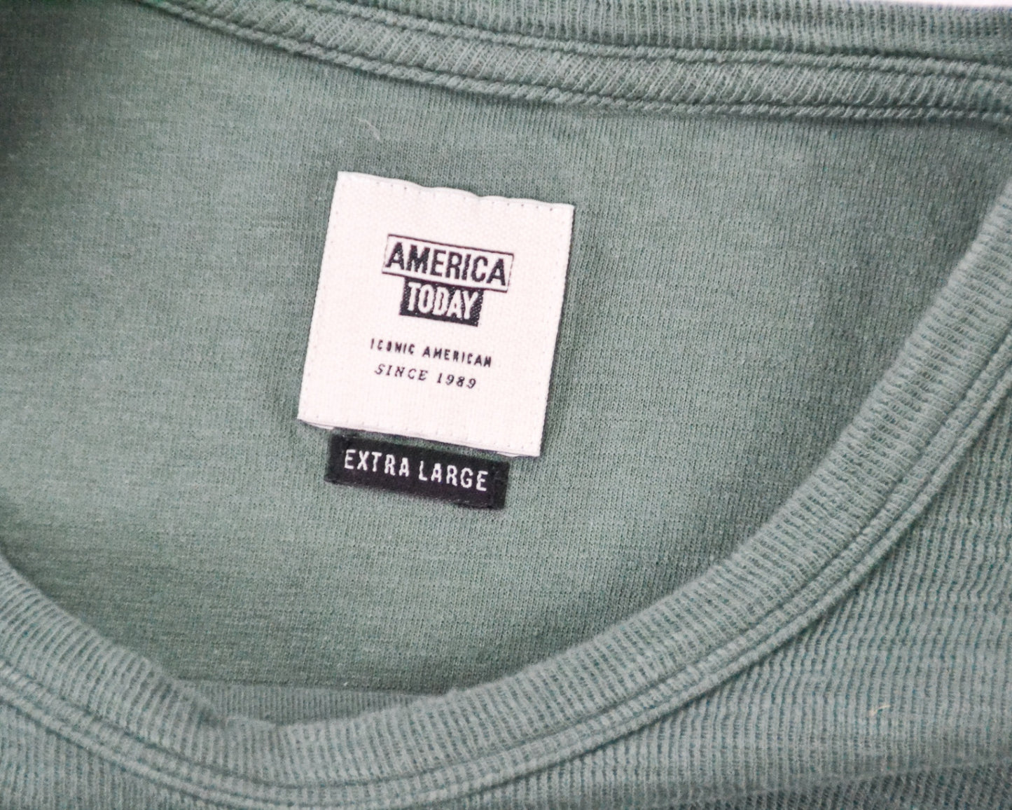 America Today Long Sleeve T-Shirt XL Sage Green