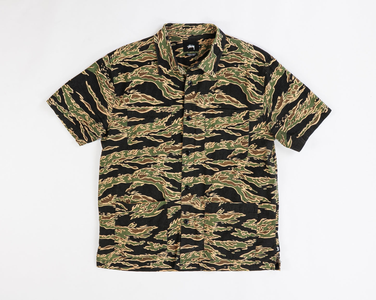 Stussy Camouflage shirt L - Large Green and beige