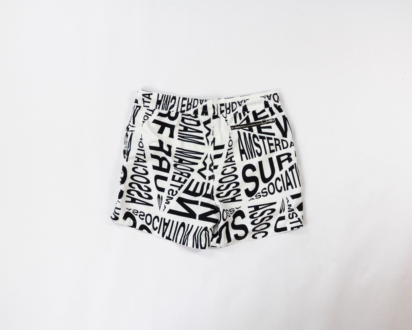 New Amsterdam Surf Association Swim Shorts L - Large White and black