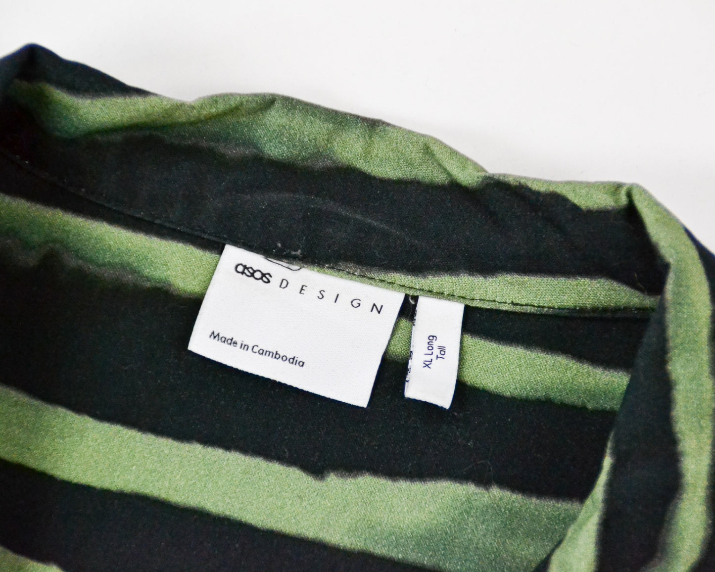 Asos DESIGN Shirt XL Long Green and Black