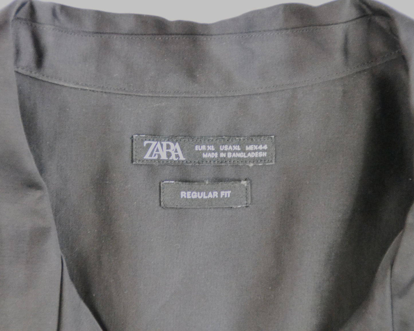 ZARA Button Shirt XL Black