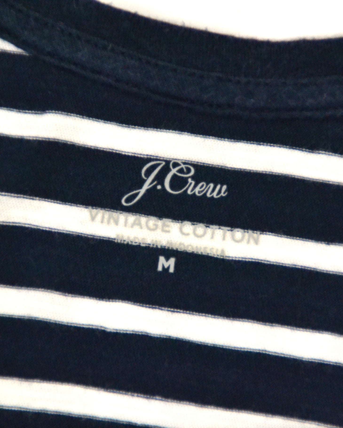 J.Crew Tank Top M - Medium Navy Blue and White Stripes
