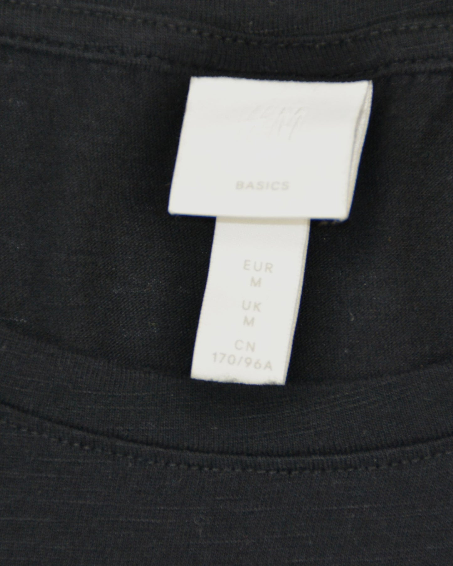 H&M Basics T-Shirt M Black