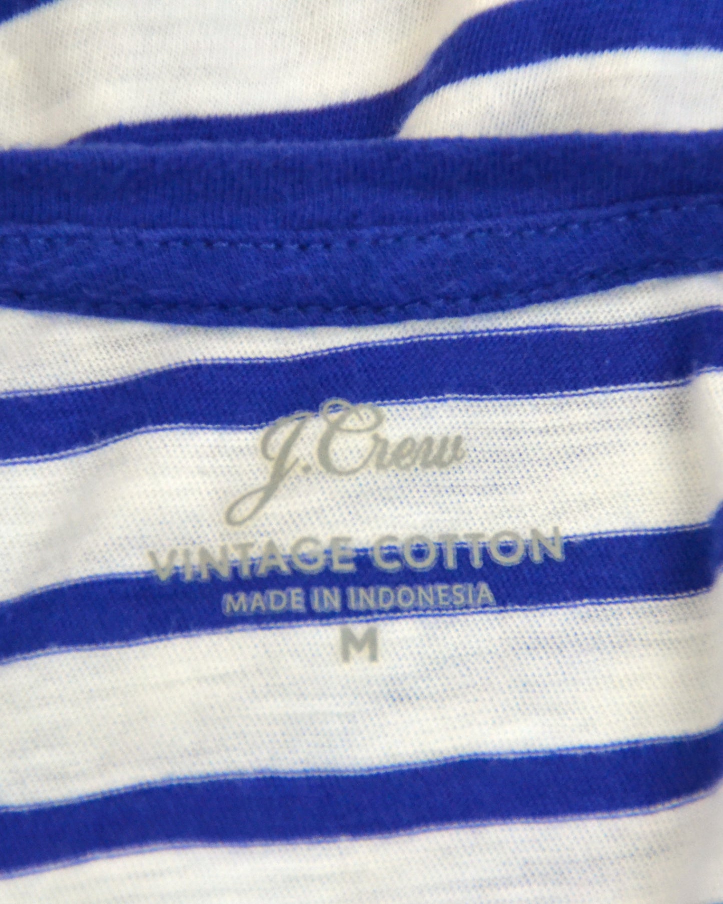 J. Crew T-Shirt M Blue and White