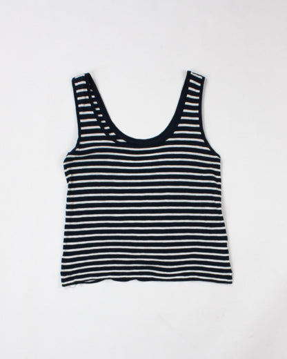 J.Crew Tank Top M - Medium Navy Blue and White Stripes