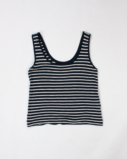 J.Crew Tank Top M - Medium Navy Blue and White Stripes