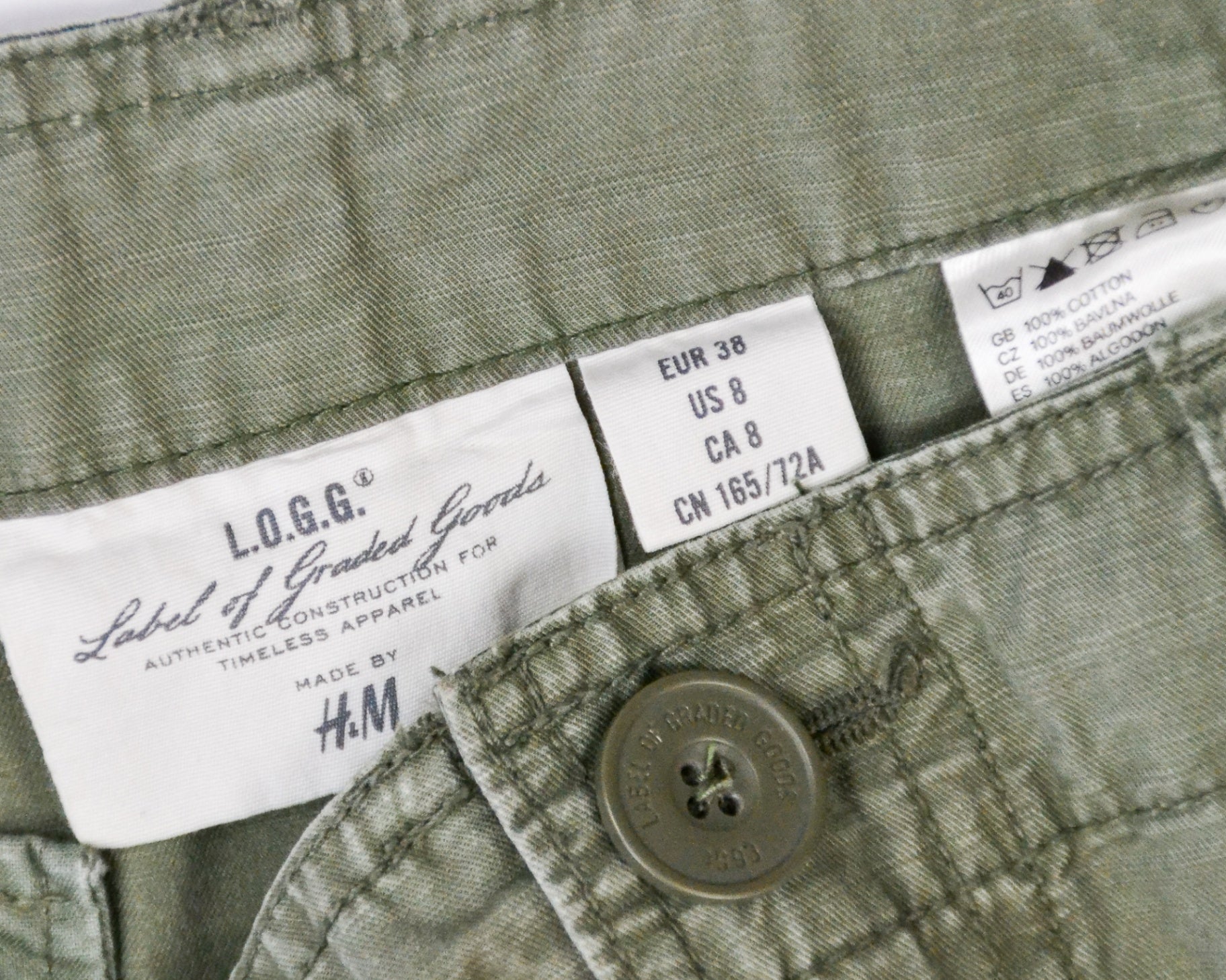 L.O.G.G. by H&M Skirt 38 Olive green