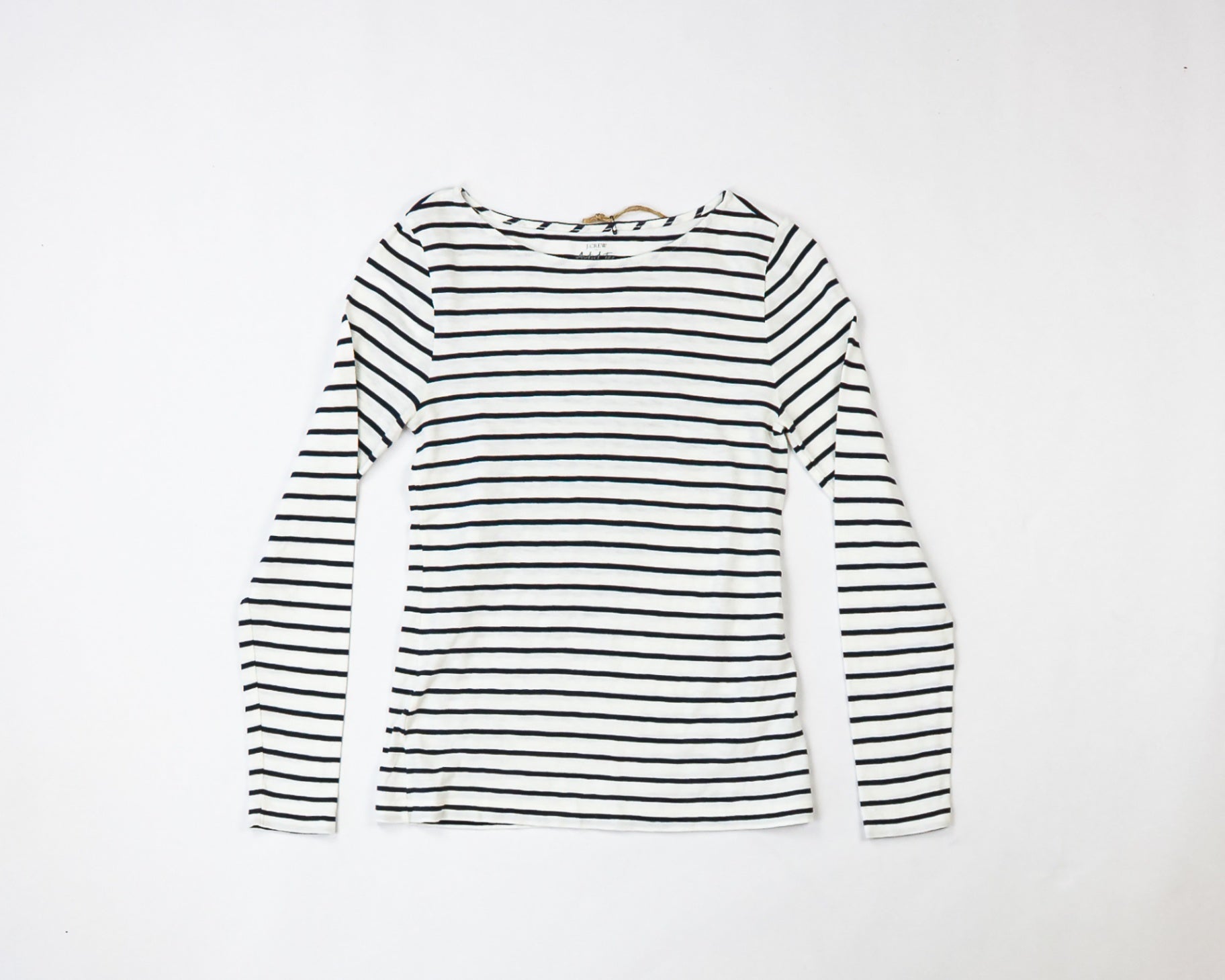 J. Crew Long Sleeve Top M - Medium White with black stripes