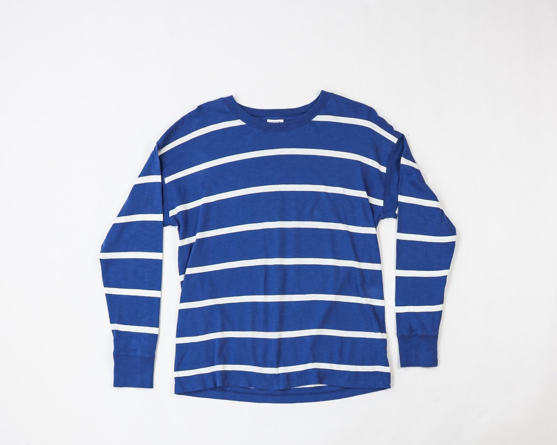 J.Crew T-Shirt M - Medium Blue and white striped