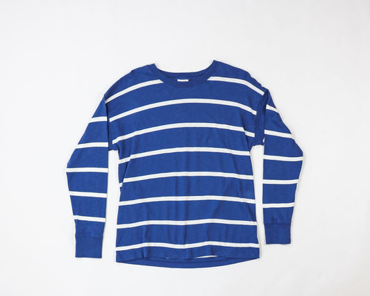 J.Crew T-Shirt M - Medium Blue and white striped