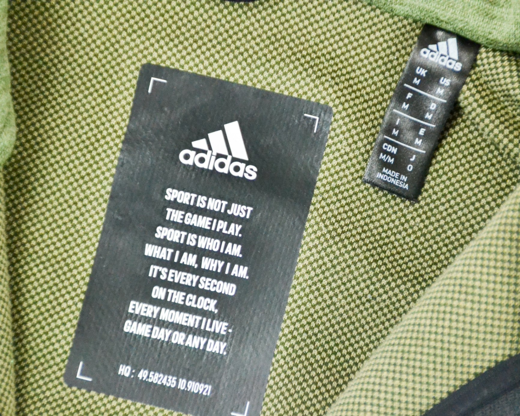 Adidas Hoodie M - Medium Olive green