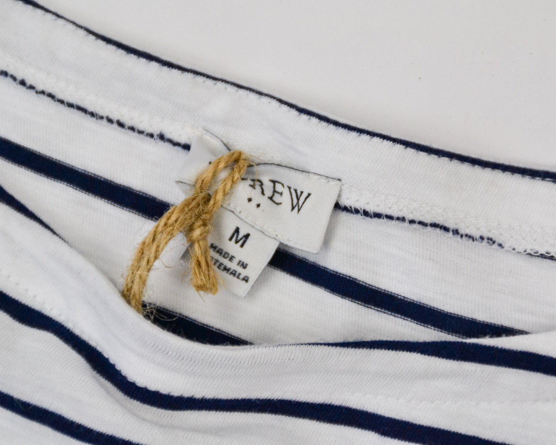 J. Crew Long Sleeve Top White with navy blue stripes
