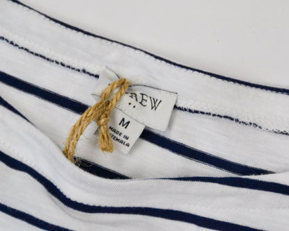 J. Crew Long Sleeve Top White with navy blue stripes