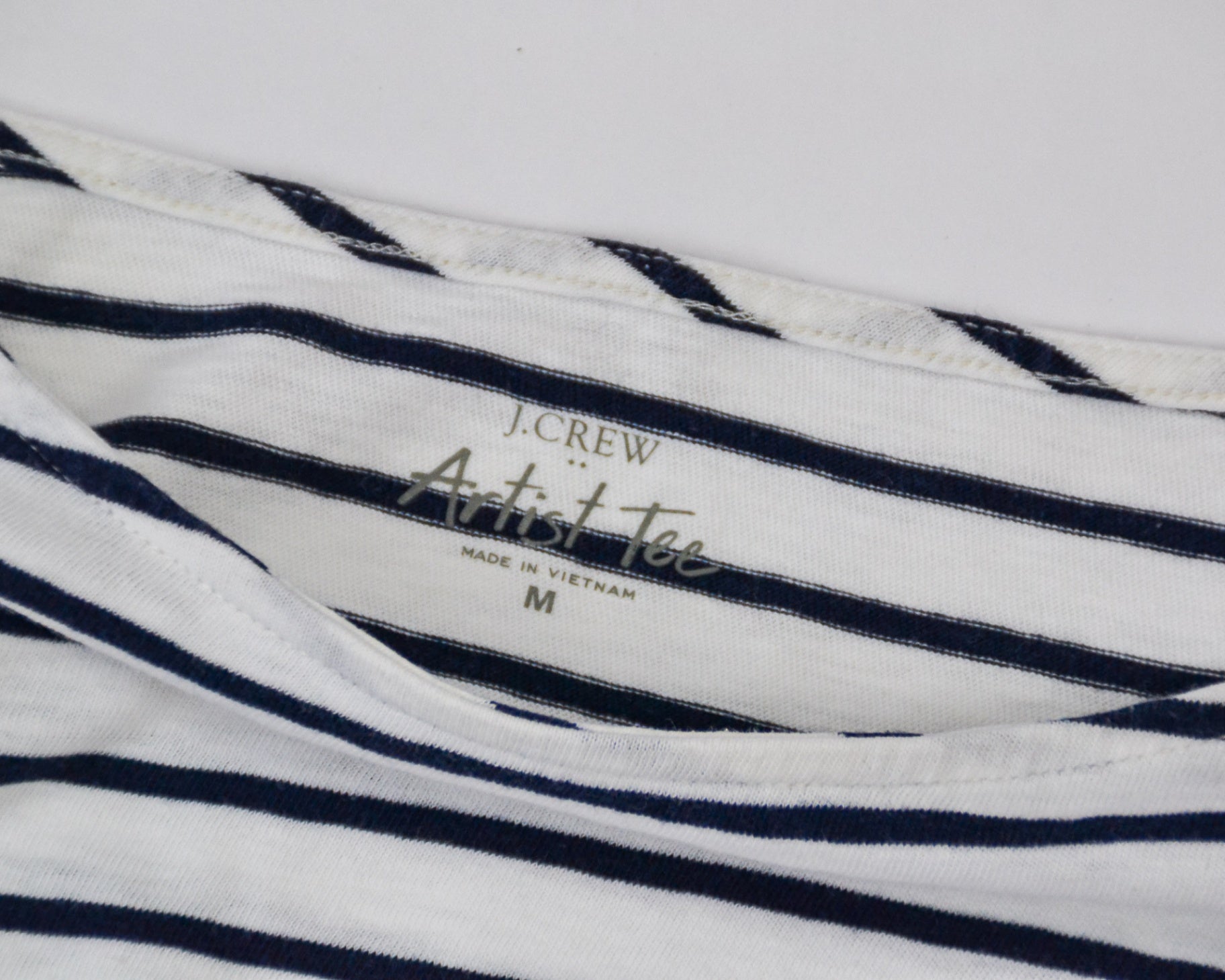 J. Crew Long Sleeve Top M White with black stripes