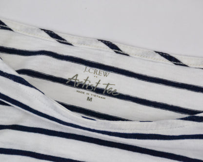 J. Crew Long Sleeve Top M White with black stripes