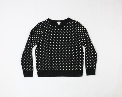 J.Crew Sweater M - Medium Black with white dots