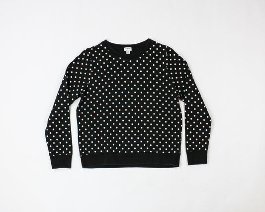 J.Crew Sweater M - Medium Black with white dots