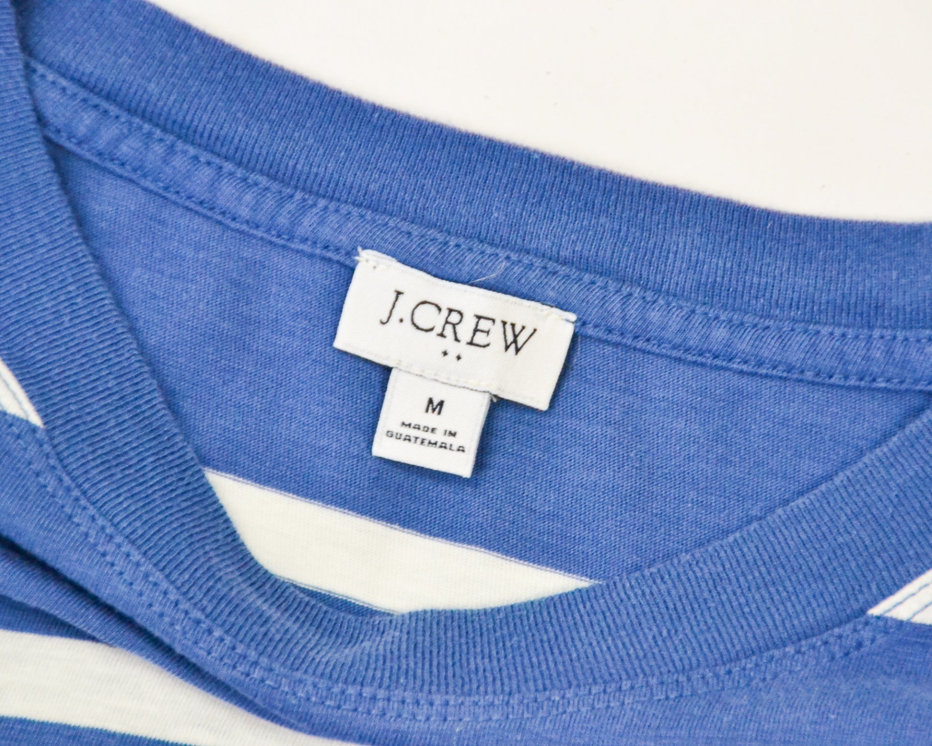 J.Crew T-Shirt M - Medium Blue and white striped