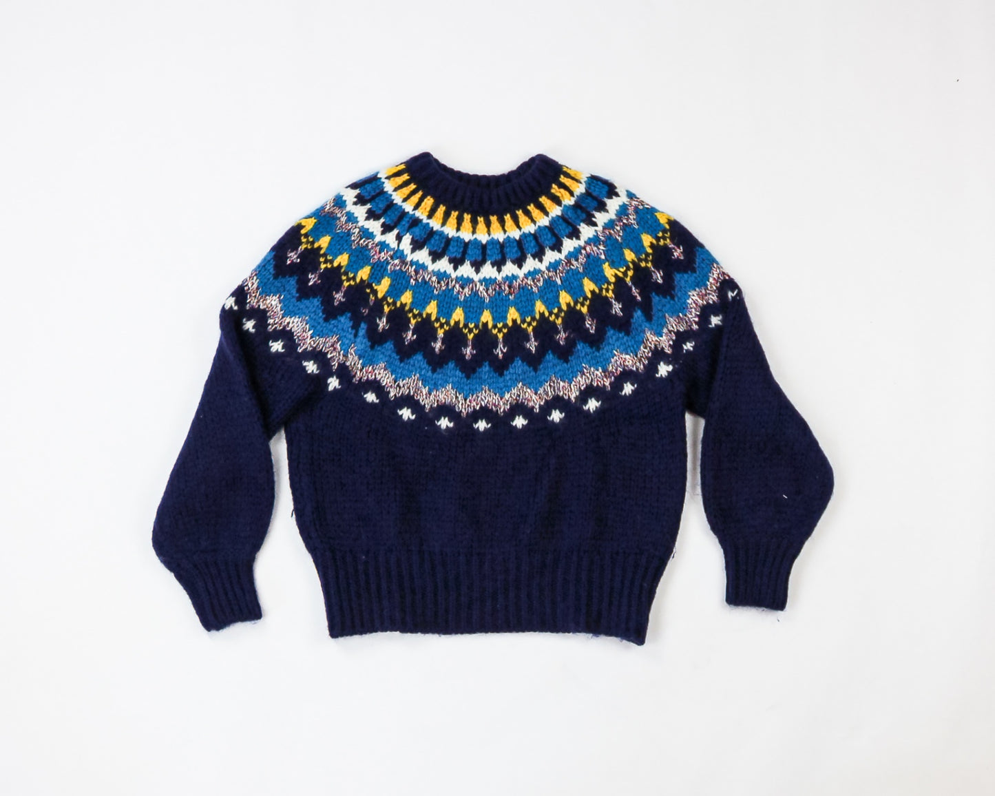 La Maille Sézane Sweater M Blue and Yellow