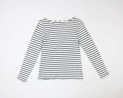 J. Crew Long Sleeve Top M White with black stripes