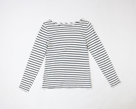 J. Crew Long Sleeve Top M White with black stripes