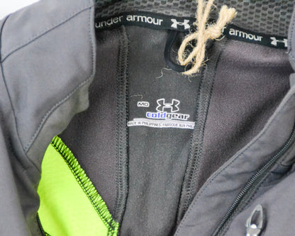 Under Armour Jacket M - Medium Black and gray with neon green accents
