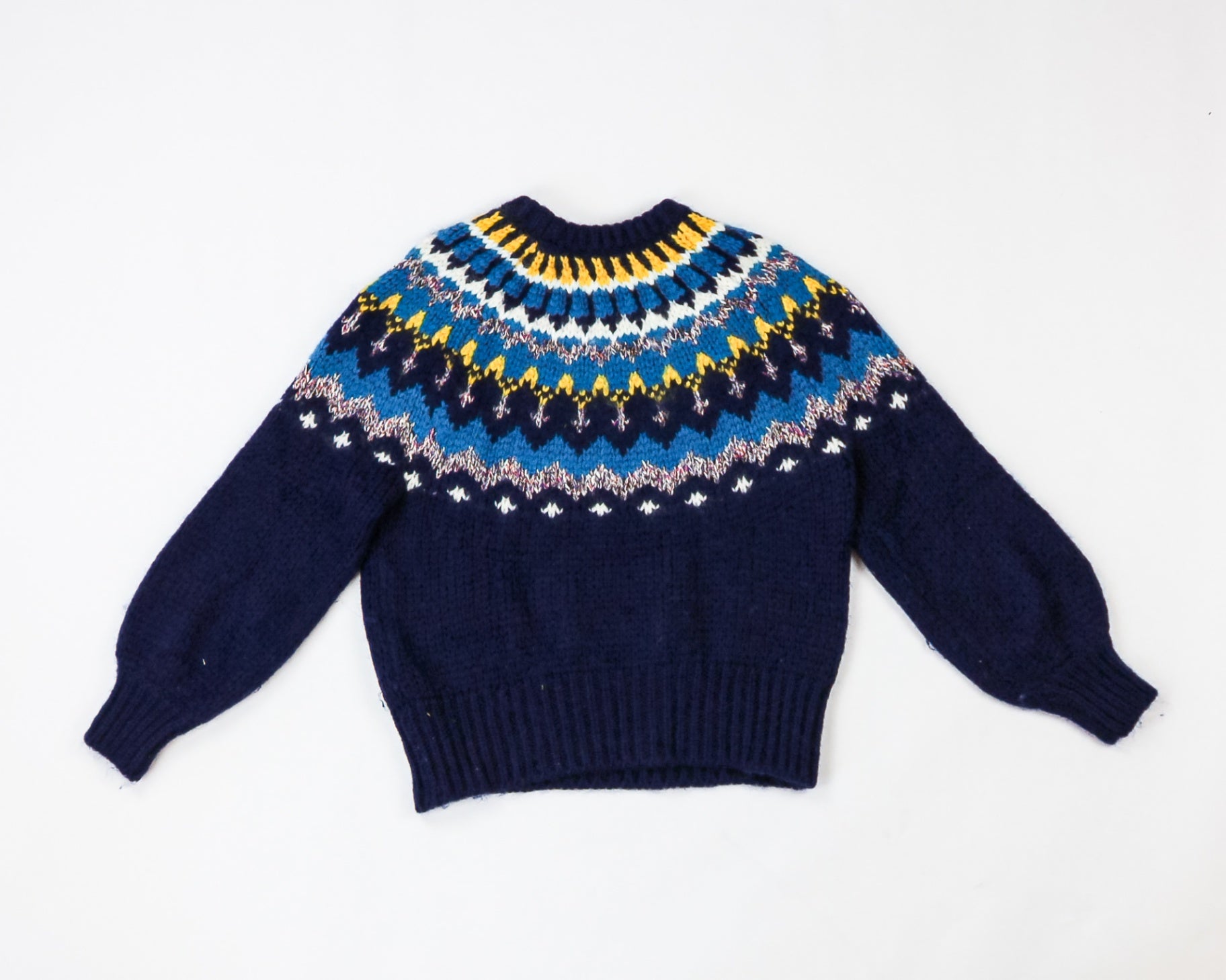 La Maille Sézane Sweater M Blue and Yellow