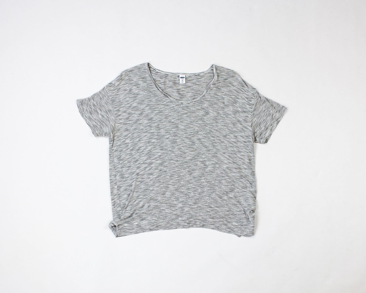 Old Navy T-Shirt M - Medium White with black stripes