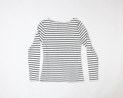 J. Crew Long Sleeve Top M - Medium White with black stripes
