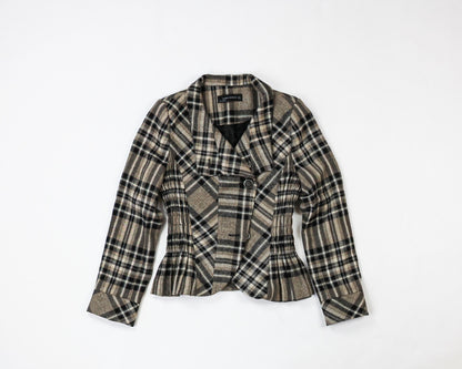 Zara Woman Blazer S - Small Beige, Black, White