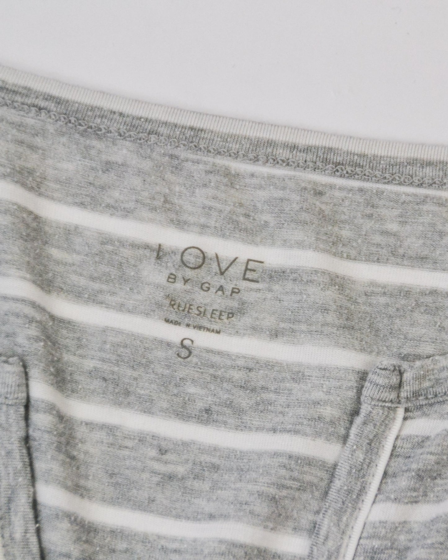 Love by Gap Pyjama Top S Gray and white