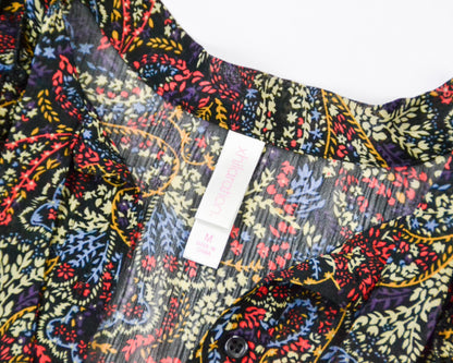 Xhilaration Blouse M - Medium Multicolor (black, red, yellow, purple, blue)