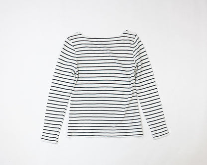 J. Crew Long Sleeve Top M White with black stripes