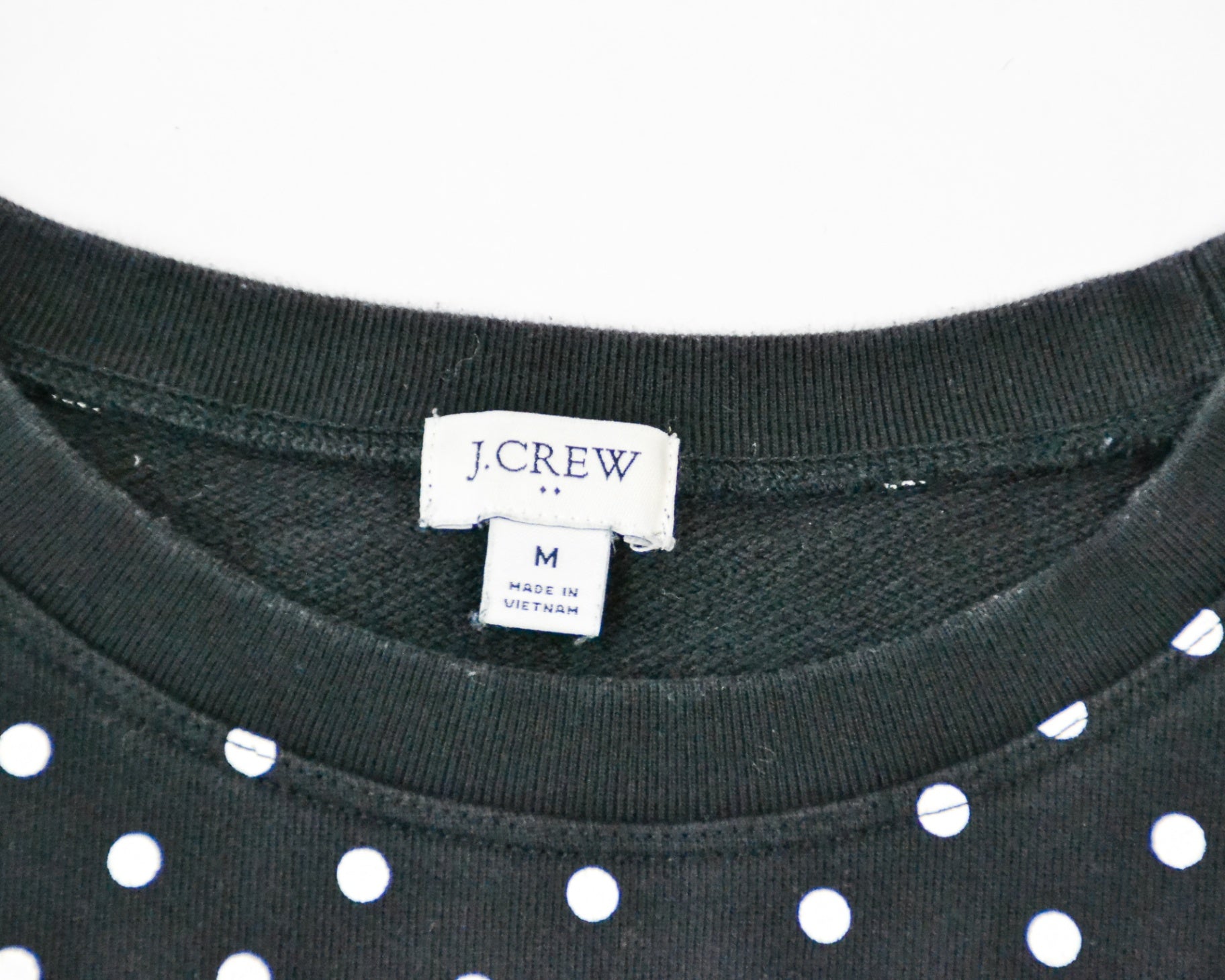 J.Crew Sweater M - Medium Black with white dots