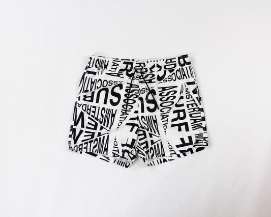 New Amsterdam Surf Association Swim Shorts L - Large White and black