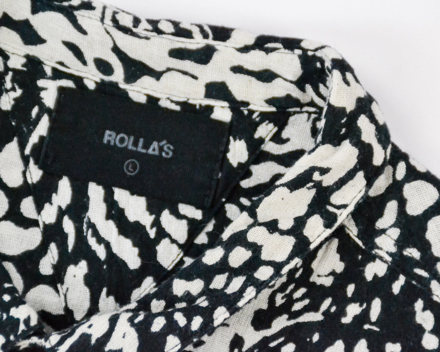 ROLLAS Shirt Large Black and white