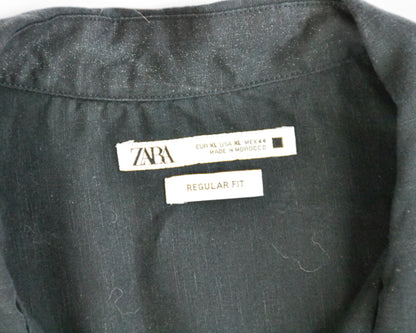 Zara Short Sleeve Shirt XL Black
