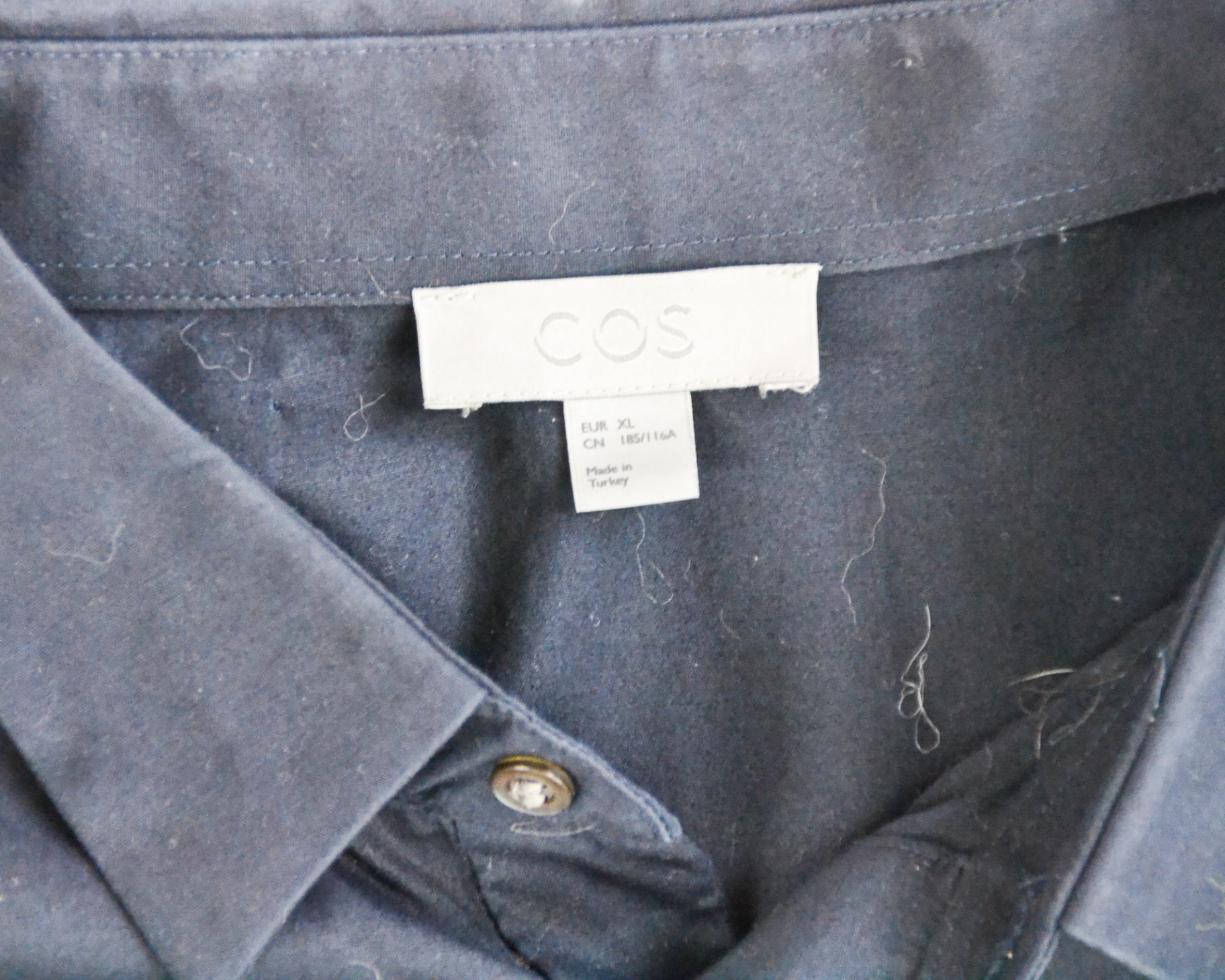 COS Short Sleeve Shirt XL Dark Gray