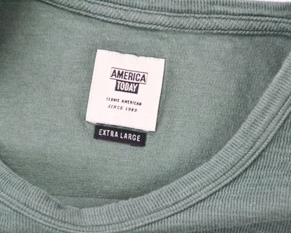 America Today Long Sleeve T-Shirt XL Sage Green