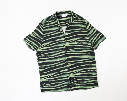 Asos DESIGN Shirt XL Long Green and Black