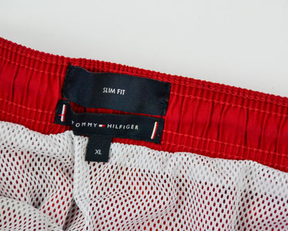 Tommy Hilfiger Swim Shorts XL Slim Fit Red and white
