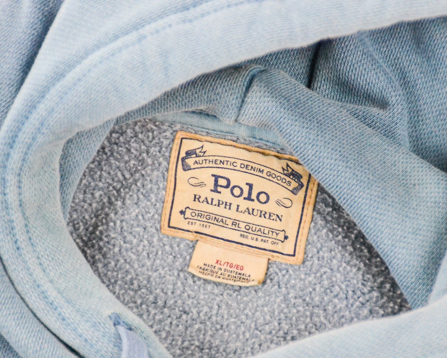 Polo Ralph Lauren Hoodie XL Light Blue