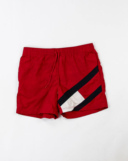 Tommy Hilfiger Swim Shorts XL Slim Fit Red and white