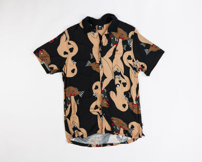 Patta Shirt L - Large Pattern Black and Brown